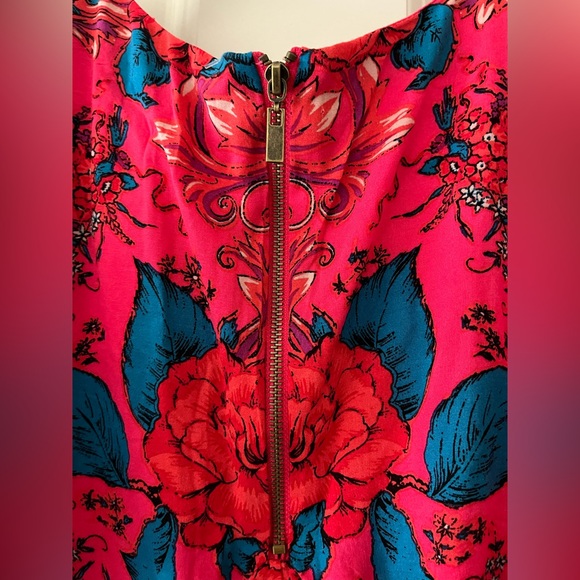 Free People Yara Printed Mini Dress Flowy lightweight boho Short flutter sleeves - Picture 3 of 10